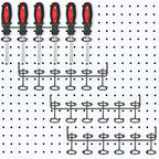 Ripeng 4 Pieces Pegboard Screwdriver Holders Peg Board Organizer Accessories Multi Ring Tool Holders Six Tool Organizer Racks