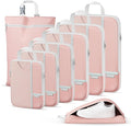 Percover Compression Packing Cubes 8-Piece Set, Packing Cubes Compression for Travel with Laundry Bag & Shoe Bag, Travel Orga
