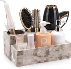 GFWARE Marble Hair Tool Organizer - Bathroom Vanity Storage for Hot Tools, Hair Dryer, Curling Iron, Flat Iron & Straightener