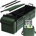 Car Trunk Organizer,115L Heavy Duty Collapsible Trunk Storage, with Insulated Leakproof Cooler Bag Vehicle Cargo Organizer with