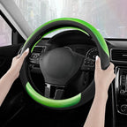 Road Comforts Steering Wheel Cover – Breathable Leather Steering Wheel Cover, Anti-Slip Grip, Universal Fit 14.5” to 15”, Hea