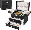 Dajasan Jewelry Organizer Box, Large Jewelry Boxes for Women Girls, Space-Saving 4 Layers Jewelry Storage Case with Drawer, M