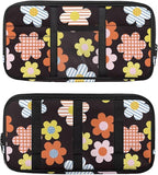 Car Sun Visor Organizer,Hippie Flower Theme Truck Visor Organizer Elastic Bands Organizes Essentials for Cards, Pens and Document