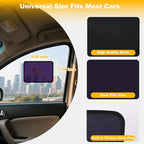 XCBYT Square Car Window Shades for Side & Windshield - 2 Pack Static Cling Driver Side Window Sun Shade, Glare Blocker Car Sun Shade with Durable Mesh & Dark PVC Film, Universal Fit (9.84" x 7.09")