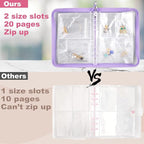 Travel Jewelry Organizer Transparent Jewelry Storage Book Set with Pocket Traveling Necklace Earring Organizer with Zipper fo