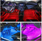 LEDGlow 6pc Flexible Million Color Multi-Color LED Interior Footwell Underdash Neon Lighting Kit for Cars & Trucks - 15 Solid Colors - 10 Unique Patterns - Music Mode - Includes Control Box & Remote