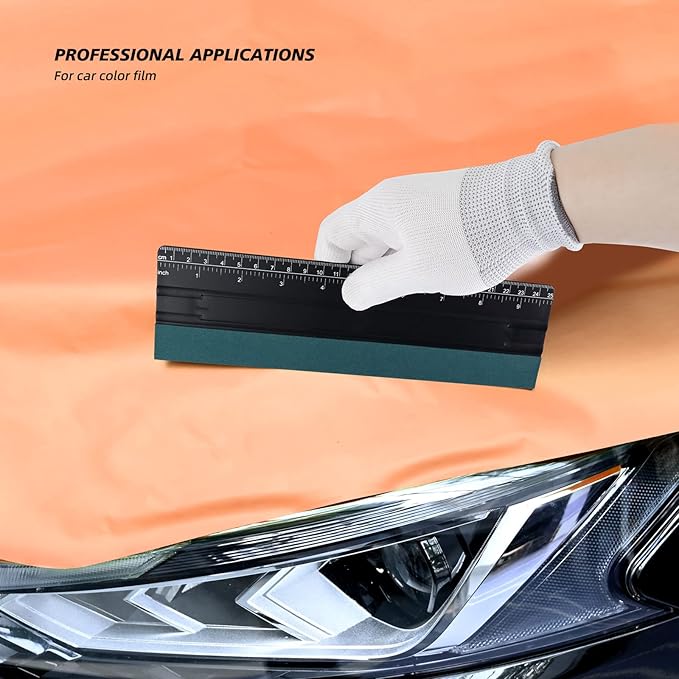 EHDIS Large Vinyl Squeegee Window Tint Tool 3PCS Big Size Felt Edge Wrap Scraper for Vinyl Graphic Decal Car Wrapping Applicator Wallpaper Smoothing (Black)