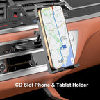 PLDHPRO CD Slot Tablet Car Mount for 5.1-15.6'' Devices, Universal iPad Holder for Car, Adjustable CD Player Phone Mount Compatible with iPhone, iPad, Galaxy Tab, Samsung Z fold, Navigation Gadget