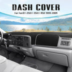 FIILINES Dash Cover for 1999-2004 Ford F-250 F250 F-350 F350 F-450 F450, Dashboard Mat Accessories Dash Cover Sunshade Nonsli