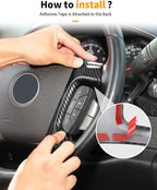 Hoolcar Steering Wheel & Dashboard Trim Cover for Chevrolet Silverado Avalanche Tahoe Suburban 2007-2013, Carbon Fiber
