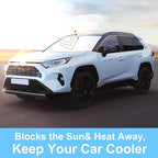TINGLU Sun Shade for Toyota RAV4 RAV-4 2019-2025 2026 Accessories Windshield Sun Shade Window Shade UV Rays Protection Sun Visor Cover with Steering Wheel Sunshade Storage Bag