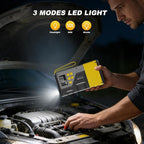 Portable Car Jump Starter with Air Compressor for Emergencies,3000A Peak and 150 PSI Max,for 12L Gas & 10L Diesel