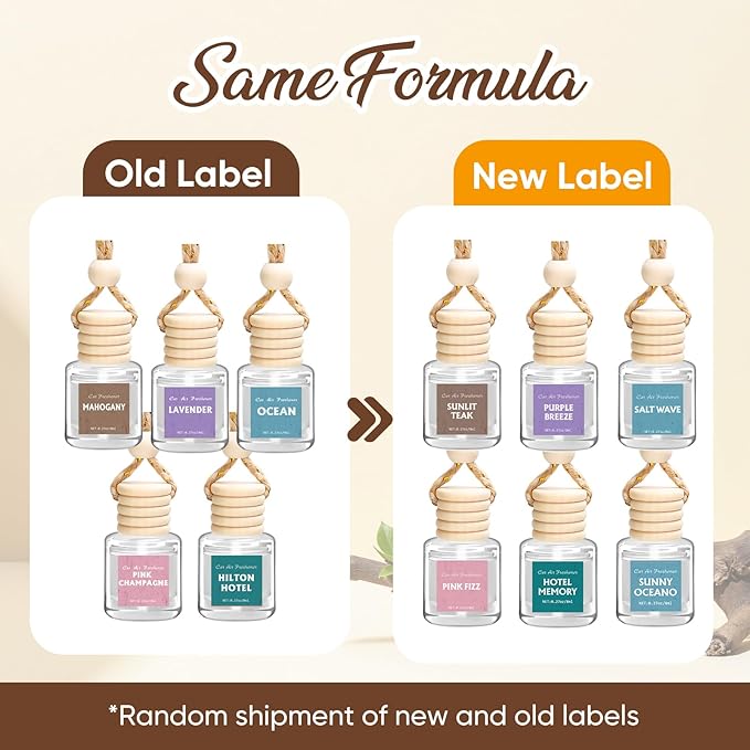 AROIC 12 Pack Car Air Freshener, Car Smell Air Freshener Diffuser Essential Oil Scent for Women & Men, Car Accessories Interi
