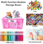 20L Folding Crate, 4Pack Plastic Storage Baskets Organizer for Home and Office,Collapsible Storage Crates for Home Office and