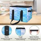 Reusable Grocery Bags Heavy Duty Shopping Bags Foldable Large Tote Bags with Long Handles & Hard Bottom