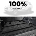 LASFIT Cargo & Backrest Mats for Toyota 4Runner 2010-2024 (Only for 7 Seats), All Weather Custom Fit Cargo Liner for Toyota 4 Runner 2025 TPE Mats Seatback Mat & Trunk Mat, Black