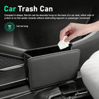 Car Trash Can, Foldable Hanging Garbage Bin with Trash Bag, Waterproof Open-top Door Side Storage Can, Multi-function Back Seat Organizer for Most Cars SUVs Trucks (Black)