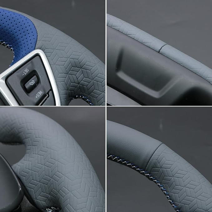 MEWANT Hand Sewn 4D Style Steering Wheel Cover Wrap for Chevrolet Camaro 2017-2022 Steering Wheel Accessories for Chevrolet Camaro 2017-2022