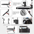 2-in-1 Car Steering Wheel Desk & Back Seat Tray - Adjustable Laptop Stand for Car Office, Eating, Writing - Universal Mobile Workstation for Truck, Van, SUV