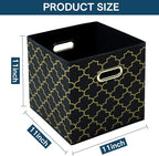 Fabric storage bins Cubes, Fabric Cube Organizer with Handle, Foldable Cube Bins for Cloth or Accessary Storage, 11x11x11, Se