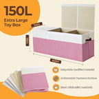 Extra Large Toy Box,150L Foldable Sturdy Toy Storage with Lid,40"x14"x16" Kids Storage Organizer,Toy Chest for Boys&Girls,for