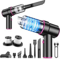 CODN Handheld Car Vacuum Portable Cordless 12000PA, 2 in 1 Handheld Vacuum Cleaner and Air Duster with Multi-Nozzles and LED 