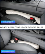 Leather Car Seat Gap Filler Universal for Car Truck SUV to Block The Gap Between Seat and Console Stop Things from Dropping 2 Packs Beige