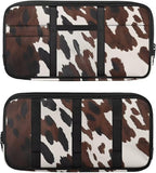 Brown Cow Print Car Sun Visor Organizer with Card Holder Sun Visor Organizer Easy to Store and Install Universal Size Fit for Most Cars SUV