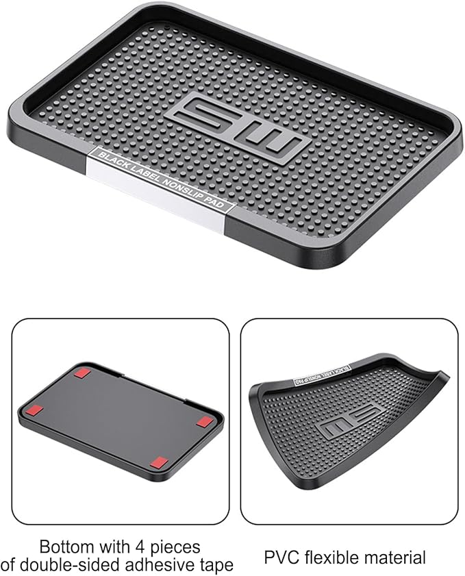 Erice Rubber Mat, Anti-Slide Sticky Dash Pad, Dash Board Cover Mat, Multipurpose Thickend Silicone, Removable, Traceless, Hea