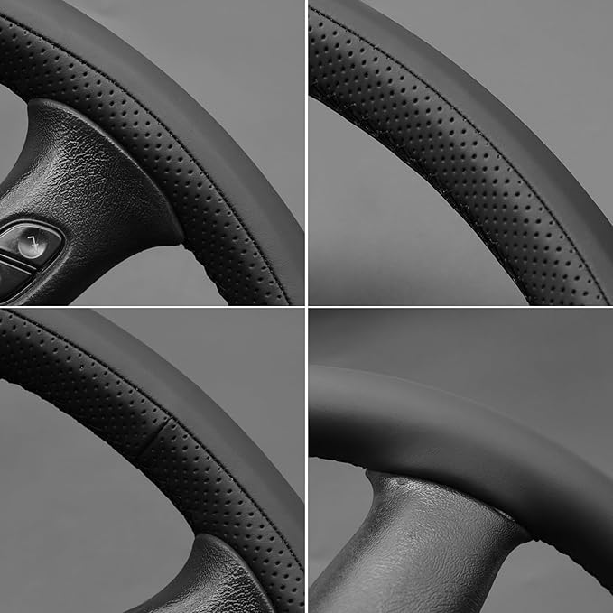 MEWANT Steering Wheel Cover for Chevy Silverado 1500/2500 / 3500 2003-2006 / Silverado 1500 2500HD 3500 Classic/Trailblazer Hand-Stitched Microfiber Leather Steering Wheel Wrap