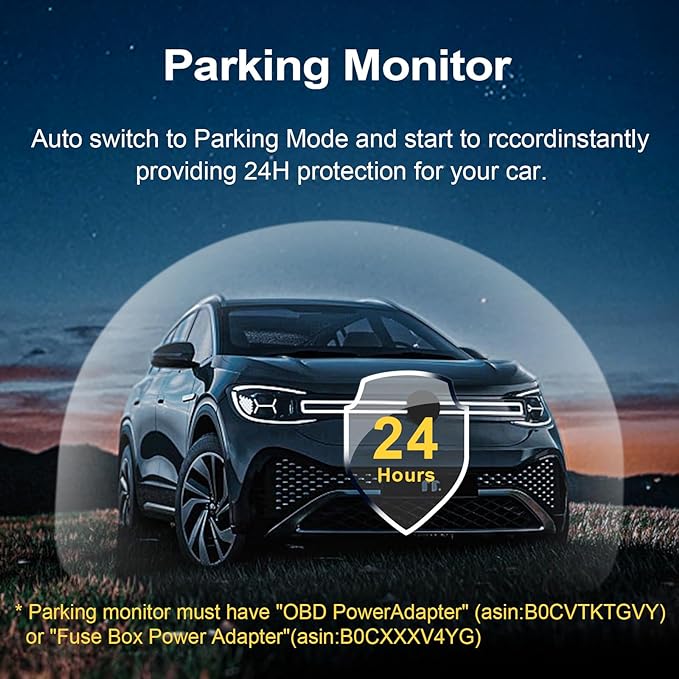 Front 4K & Rear 1080 Dash Cam Fit for Ford Bronco 2021 2022 2023 2024 2026(Model A), Does Not Fit Ford Bronco Sport, WiFi & A