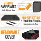 FORTEM Trunk Organizer For SUV Car Organizer and Storage, Multi-Compartment Storage Bag Car Accessories for Women Men, Perfect