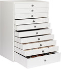 GUKA Large Jewelry Box, Jewelry Case with 10 Drawers for Big and Small Jewelry, Jewelry Storage Organizer for Watch Earrings 