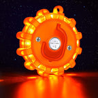 AK [12 Pack LED Road Flares Safety Flashing Warning Light Roadside Emergency Disc Beacon Kit for Vehicles Boats with Magnetic