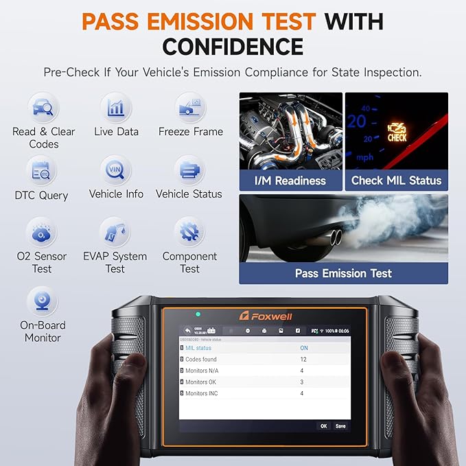 FOXWELL NT710 fit for Mercedes-Benz OBD2 Scanner, Full System Diagnostic Scan Tool, Bidirectional Control, All Free Resets