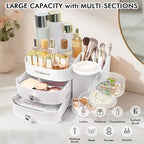 Makeup Organizer Countertop with Drawers, Make up Organizers for Vanity, Skincare Jewelry Earring Organizers, Cosmetic Displa