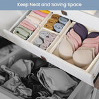 Criusia Drawer Organizer Clothes,16 Pack Underwear Drawer Organizers, Foldable Closet Organizers and Storage Dresser Drawer D