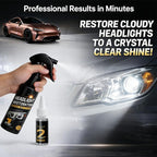 Headlight Restoration Kit, Car Headlight Cleaner, No Power Tools Needed Spray & Wipe, Restores Clarity & Shine, Long-Lasting 