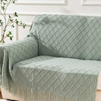 BATTILO HOME Sage Green Throw Blanket for Couch, Boho Bed Throws Blanket, Spring Decorative Light Blue Throw Blanket for Sofa