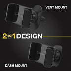Scosche UH4DVM-SP CarMount 2-in-1 Universal Phone Vent or Dash Mount for The Car | Portable and Adjustable with 360 rotation