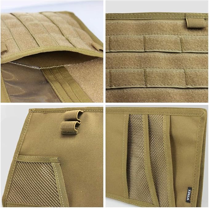 WYNEX Tactical Car Visor Organizer with Double-Sided MOLLE Panel, Universal Vehicle Sun Visor Storage for Essentials & Gear, Compatible with Cars, Pickup Trucks, Vans, SUVs