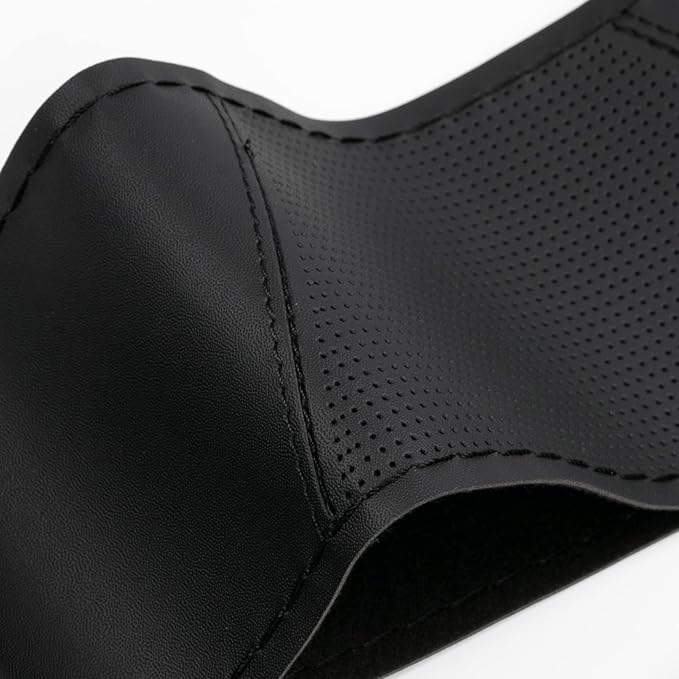 AUTOXBERT Sports Style Hand Sew Steering Wheel Cover Microfiber Leather Car Auto Steering Wheel Cover Stitch on Wrap for Cars