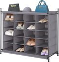 STORAGE MANIAC Stackable Shoe Cubby Organizer, Free Standing Shoe Cube Rack for Entryway, Bedroom, Apartment, Closet, 20-Cube