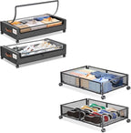 Yecaye 4 Pack Under Bed Storage with Wheels