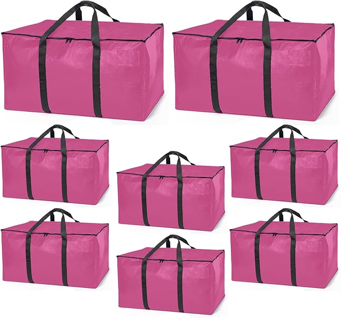 ClearSpace Oversized Moving Bags or Storage Bag – Large Moving Boxes with Backpack Straps, Zippers & Handles – Heavy-Duty Pac