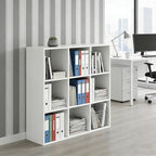9-Cube Storage Organizer, Reversible Bookcase Shelf, Open Cube Bookshelf, Large Modern Storage for Living Room, Bedroom & Off