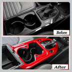 Center Console Frame Cover,for Kia K4 2024 2025 2026, Gear Shift Panel,Cup Holder Trim - Wine Red Protective Accessories