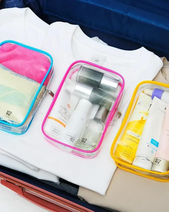 2 Packing Cubes 1 Quart Size Travel Bag TSA Approved Toiletry Bag Clear Small Purse Pouch International Long Flight Must Have