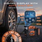 Tire Inflator Portable Air Compressor, 150PSI & 20 V Rechargeable Battery Powered Handheld Air Pump, cordless tire inflator 5X Faster Portable Tire Inflator for Car, Truck, Motorcycle, Bike, Balls