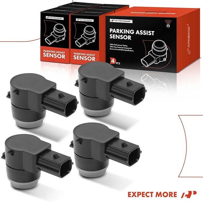 A-Premium 4-PC Reverse Backup Parking Assist Sensor Compatible with Tesla Models - Model S 2012 2013 2014 2015 2016, Replace#